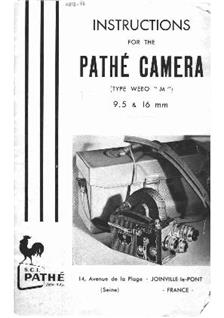 Pathe Webo M manual. Camera Instructions.